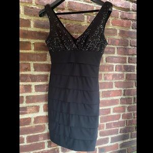 B Darlin Black Womens 11/12 dress Sequins